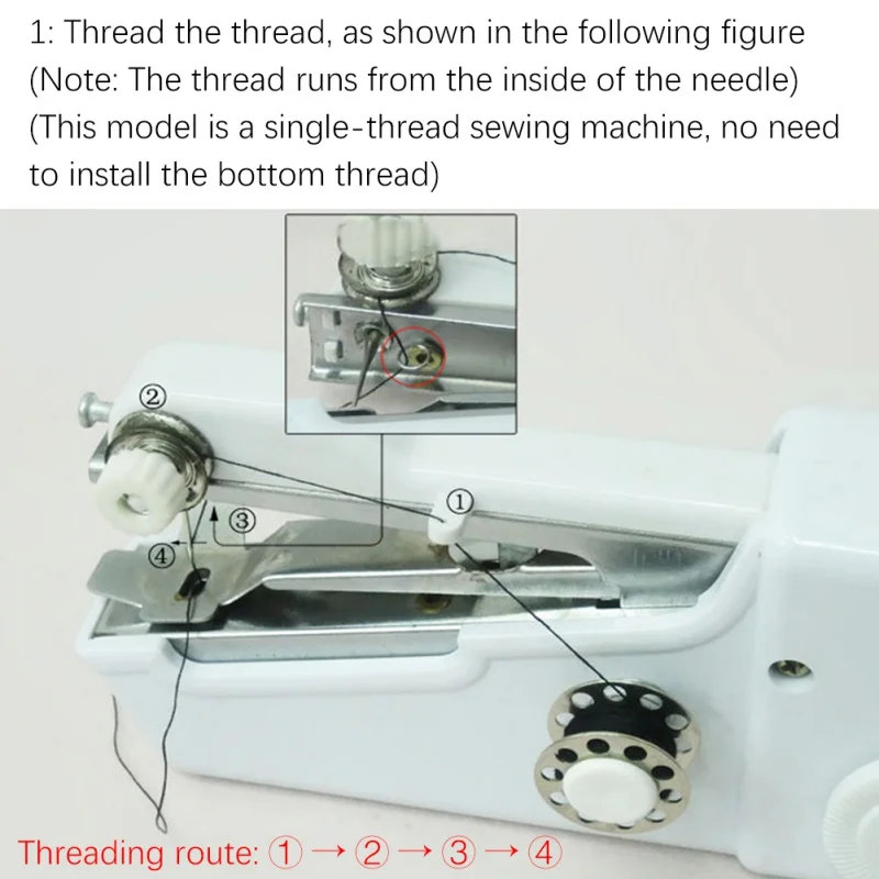 Ручная швейная машина-Беспроводная портативная электрическая