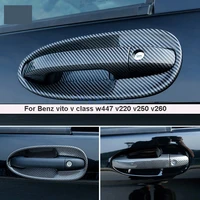 for mercedes benz vito v class v250 w447 2014 2020 carbon fiber door handle cover and bowl insert trim car styling accessories