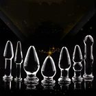 Новинка, изысканная прозрачная Анальная пробка из прозрачного стекла, товары для взрослых для мастурбации, массажер простаты, эротические игрушки, товары для секса для пар