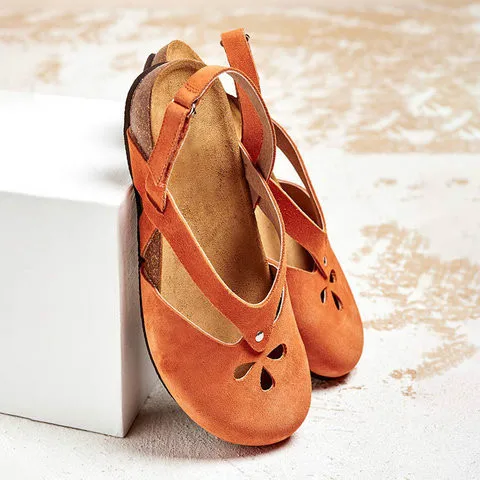 

Summer Women Sandals Plus Size Flat Round Toe Sandals Female Casual Ankle Hollow Sandals Elegant Soft Beach Sole Women Shoes
