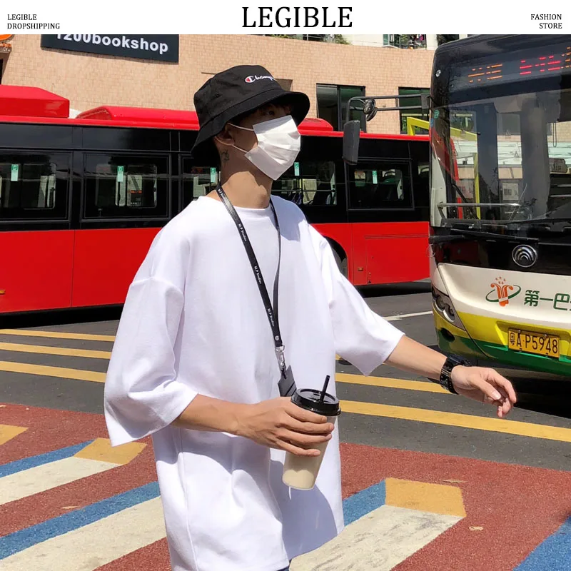 Футболка LEGIBLE мужская хлопковая топ в стиле Харадзюку Повседневная тенниска с