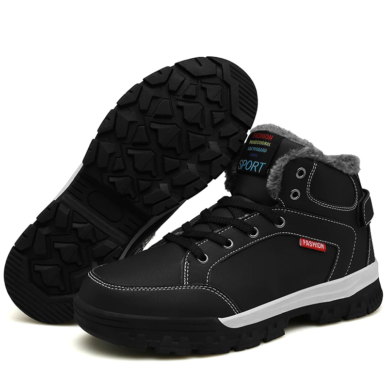 Мужские треккинговые ботинки мужские зимние кроссовки теплые высокие уличные