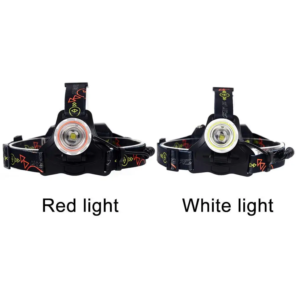 USB фары 4 режима Водонепроницаемый масштабируемый 2 * светодиодный 8000 Люмен LED Фара