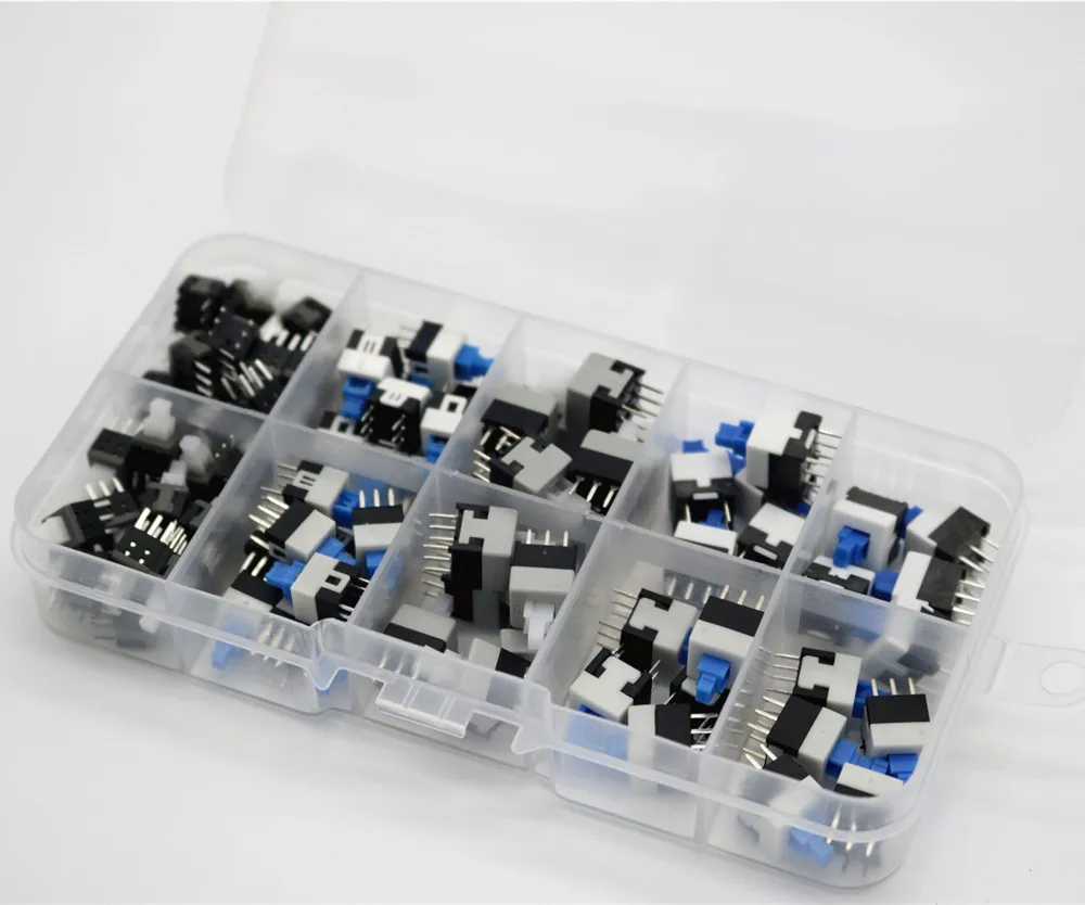 100 шт./партия самоблокирующийся Кнопочный микропереключатель питания 5 8*8 7*7 8 * мм 6