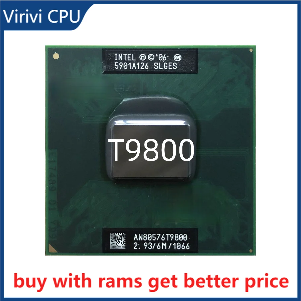 

Процессор Intel Core 2 Duo T9800 SLGES 2,9 ГГц двухъядерный двухпоточный ЦПУ Процессор 6 Мб 35 Вт Разъем P