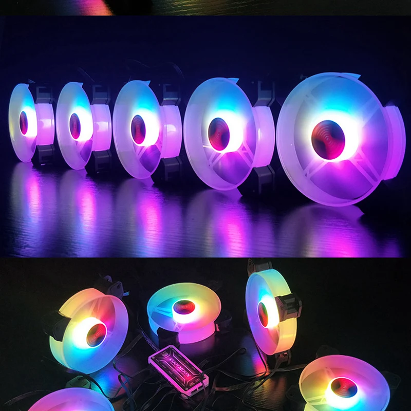 COOLMOON F-YH чехол для компьютера PC охлаждающий вентилятор RGB Настройка 120 мм тихий +