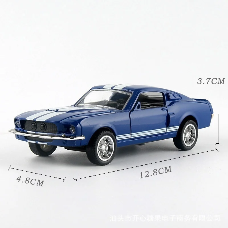 Ретро модель Ford Mustang 1/32 из сплава под давлением автомобиль с откидной крышкой