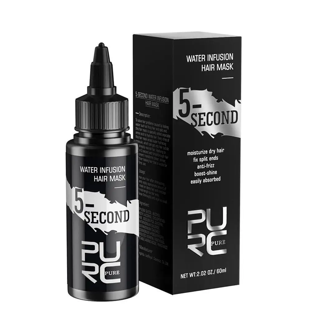 

5 Seconds Water Infusion Hair Mask Repairs Damage Restore Soft Hair Care Products Oil Cream Keratin Hair & Scalp Treatment 60ML