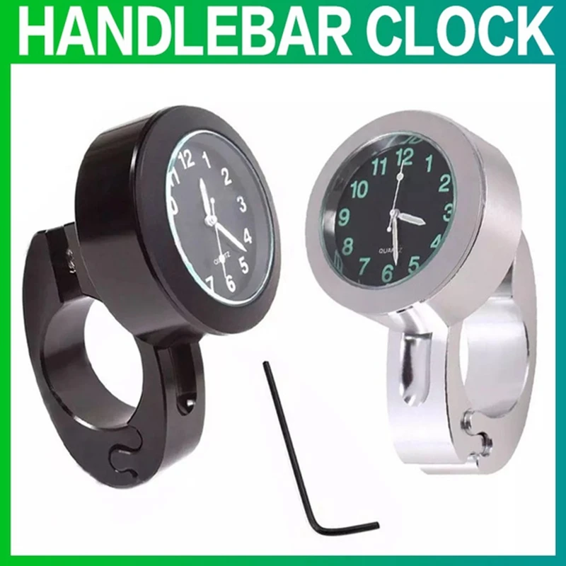 

Universal 7/8 inch Motorcycle Handlebar Watch Waterproof Shockproof Buckle Mount Clock Watch for Scooter Motor Bike