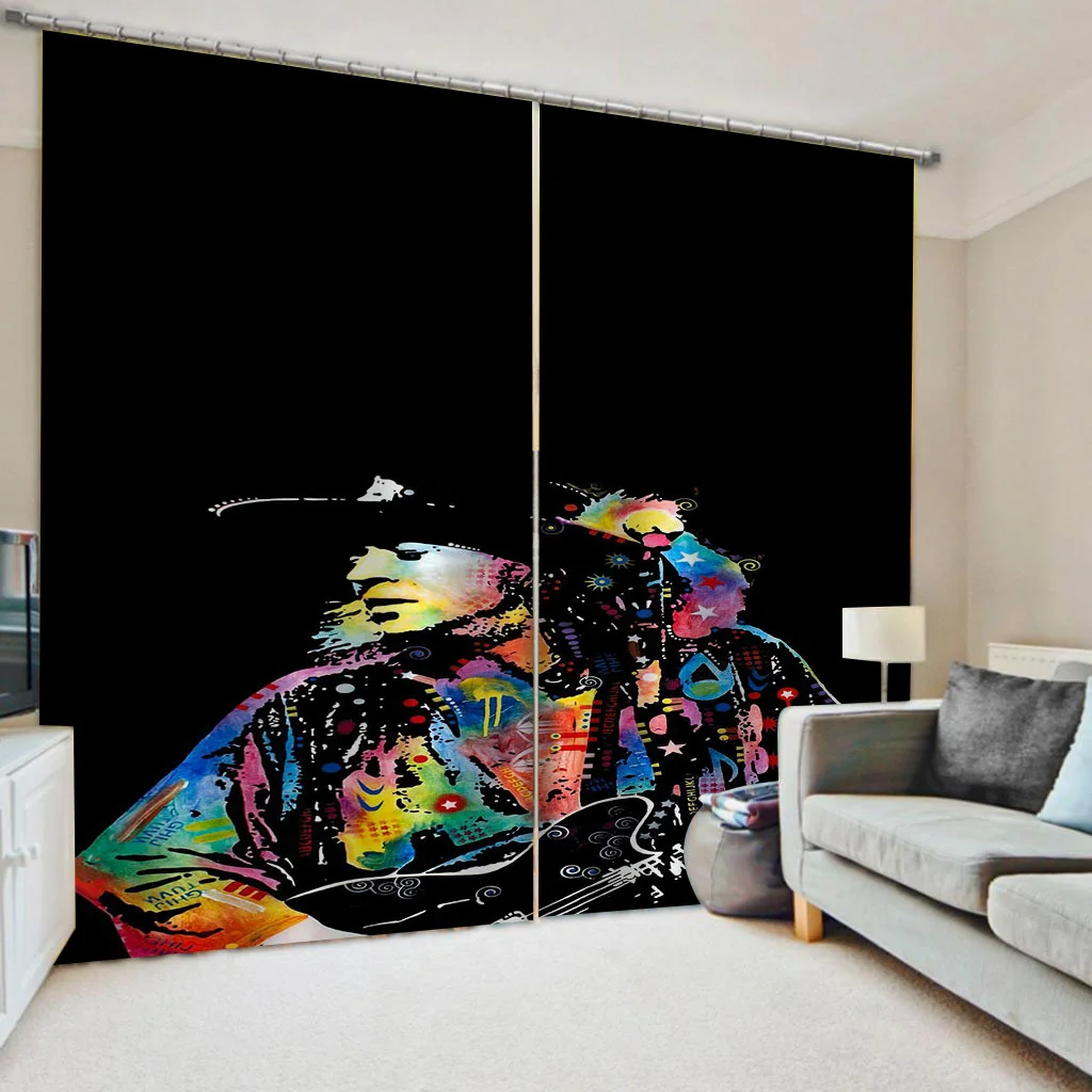 

Custom Black Blackout Curtain Character Curtains For Living Room Bedroom Home Decor Boy Room Cortinas Drapes
