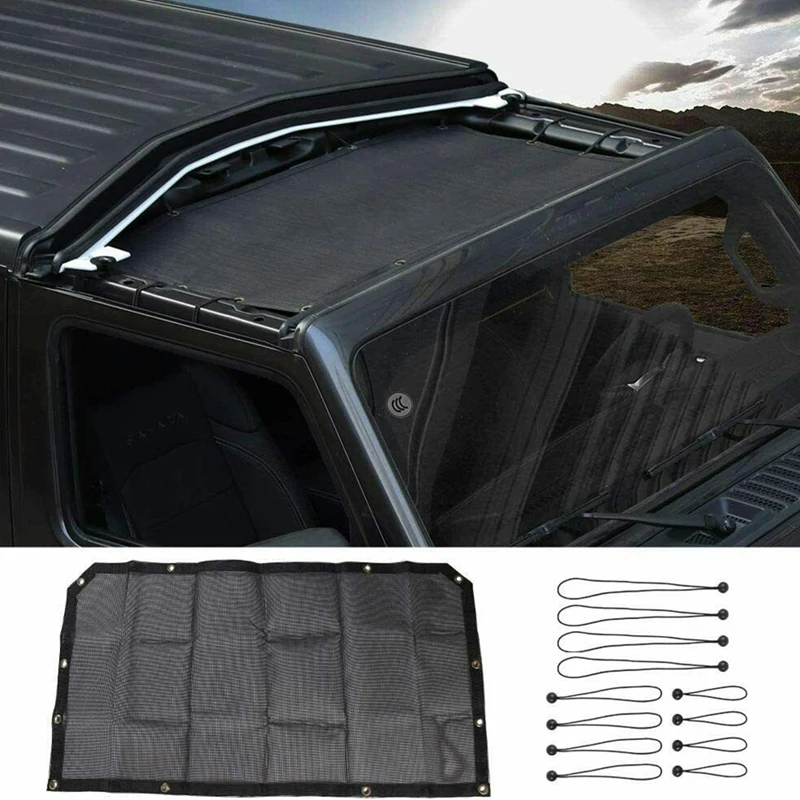

Car Sunshade Mesh Sun Shade Bikini Top for Jeep Wrangler JL& Gladiator 2018-2020