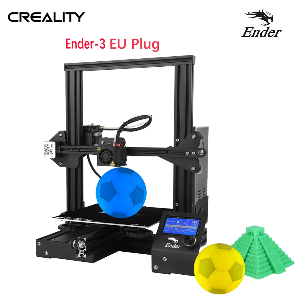 Ender-3 /Ender-3 Pro 3D Printer DIY Kit 3D printer Large Size I3 mini Resume Power Failure Printer ender 3 impresora 3D - Цвет: Ender-3 EU Plug