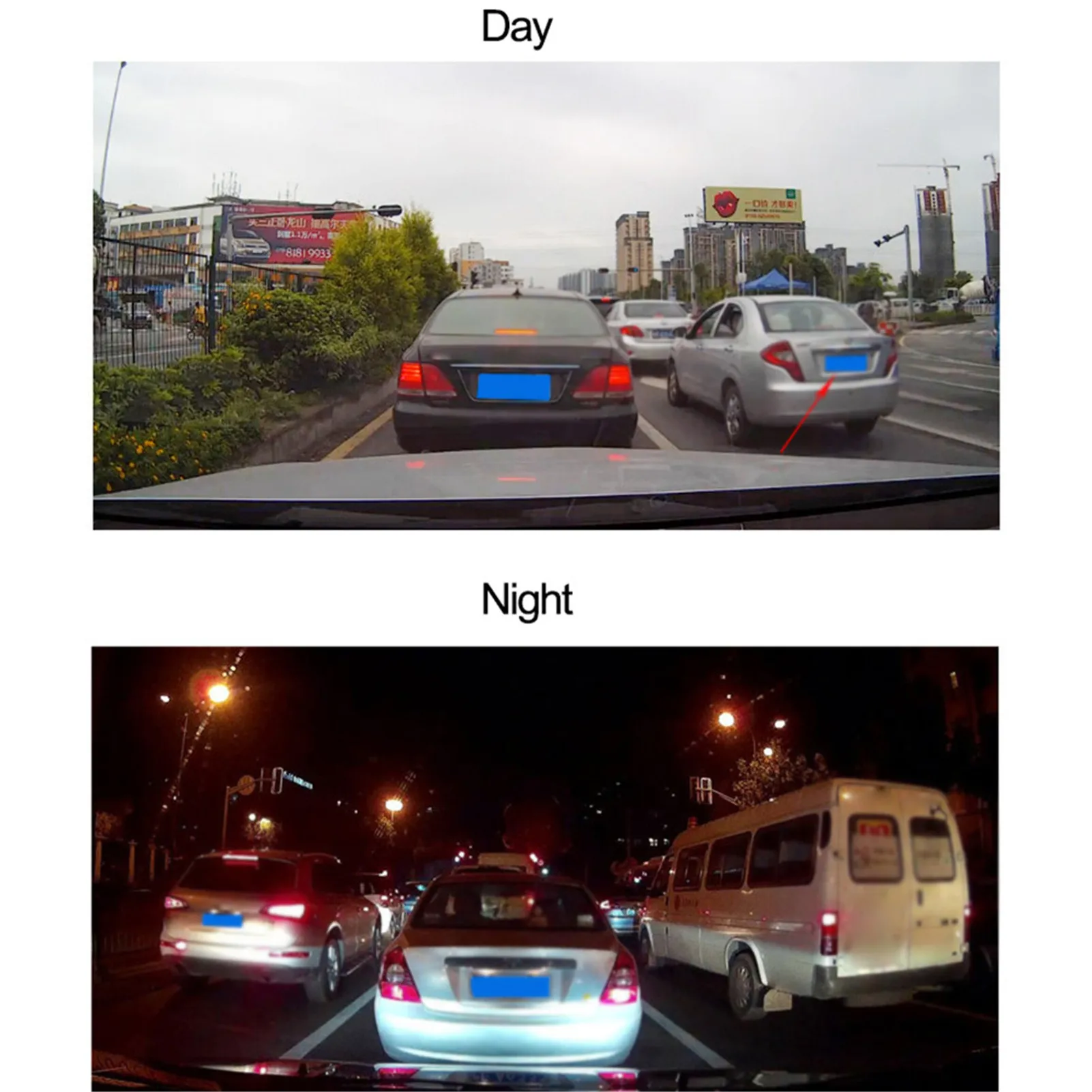 Автомобильный видеорегистратор с двумя объективами HD 1080P сенсорный IPS-экран