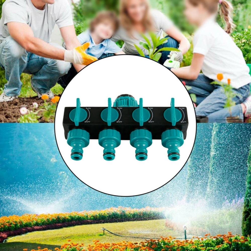 4 ходовой распределитель воды 1/2 &quot садовый шланг кран клапан|Садовые шланги и