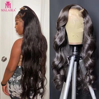 malaika 30 inch body wave 13x4 lace front human hair wigs for black women peruvian virgin hair pre plucked frontal wig