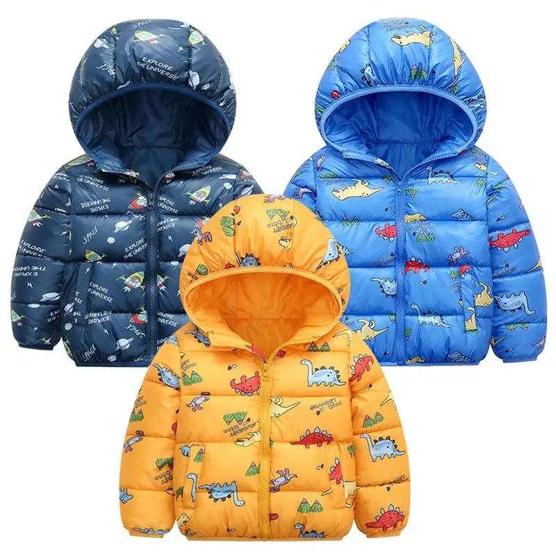 

Пуховик детский осенне-зимний с капюшоном, для мальчиков и девочек