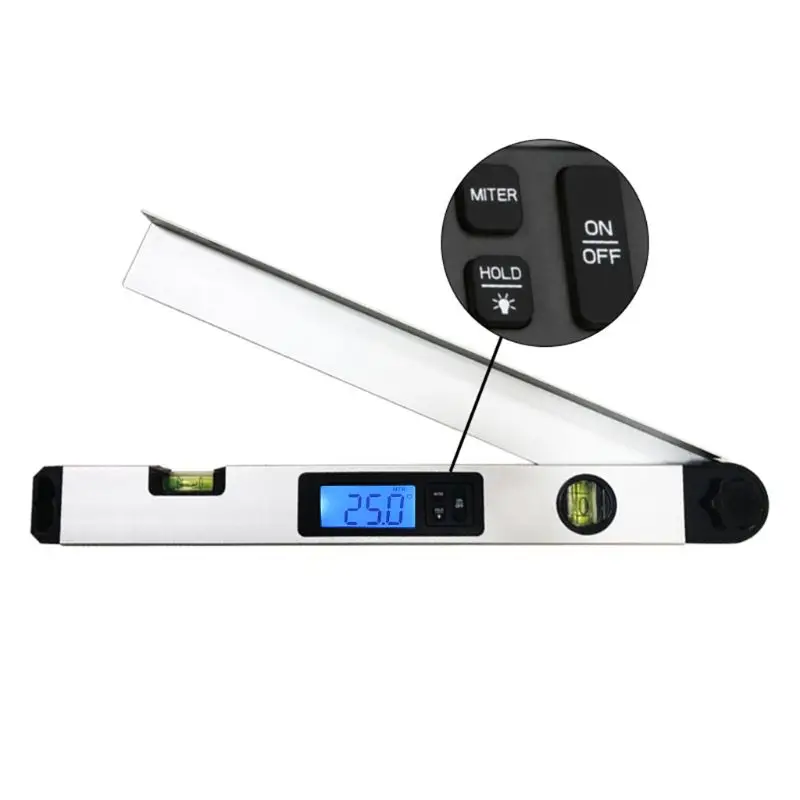 

400MM Aluminum Electronic Protractor Angle Finder Level Measuring Gauge Meter Digital inclinometer Ruler 0-230 degree