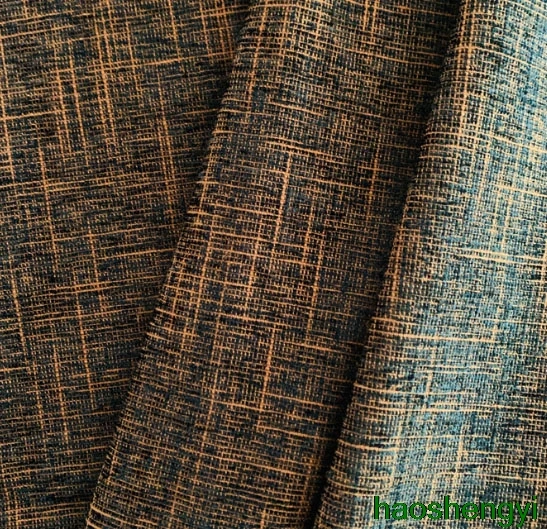 Осень и зима хлопок лен карамельный цвет slub жаккардовая текстура литературная