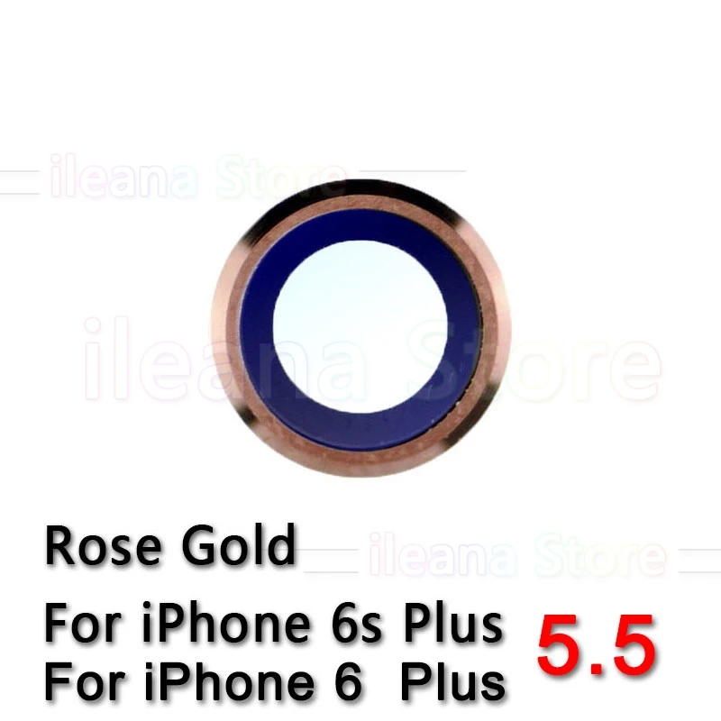 Сапфировое стекло задняя камера Стекло кольцо для iPhone 6 6s плюс камера объектив кольцо Крышка Оригинальная Замена - Цвет: 6s Plus Rose
