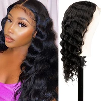26 inch deep wave wig 13x4 transparent lace front human hair wig 180 density t part lace wig for black women