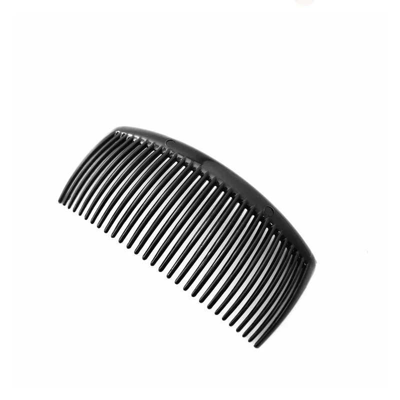 

10 Pcs/lot Black Brown Hand Comb 23 Teeth 29 Teeth Plastic Headdress Hair Accessories Ladies DIY Solid Color Hair Comb
