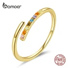 Кольцо женское из серебра 925 пробы, с цветным цирконием