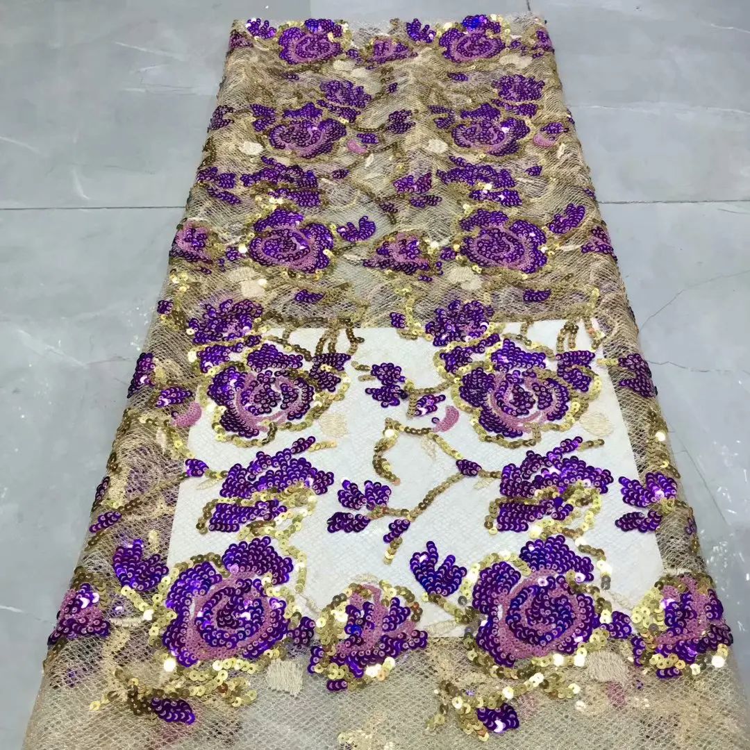 

JYN37 Factory price African noble net lace with Sequins ,Suitable for parties and weddings and costume design !