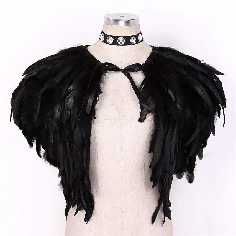 Женский маскарадный Топ без рукавов короткий жакет болеро с перьями блестящие