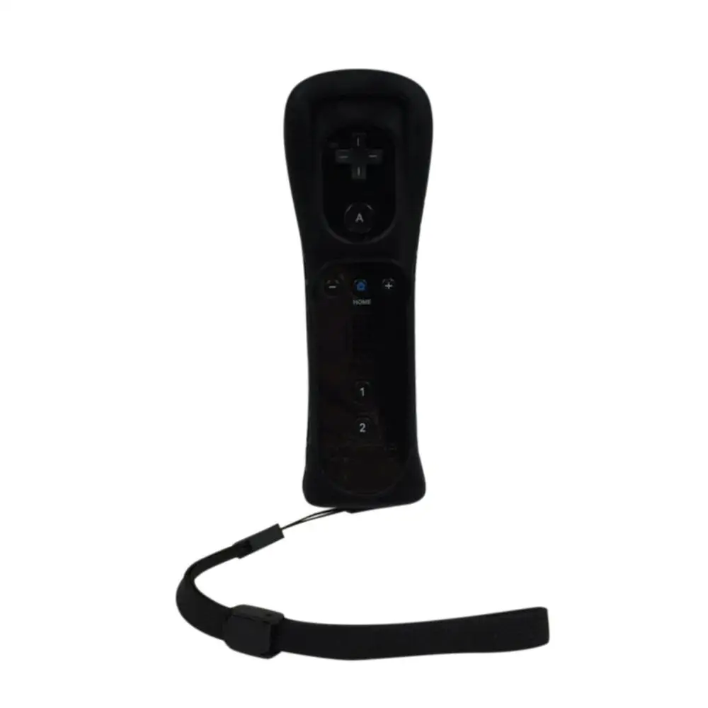 Черный Беспроводной пульт дистанционного управления для wii Встроенный motion Plus геймпад с силиконовым корпусом датчик движения - Цвет: Черный