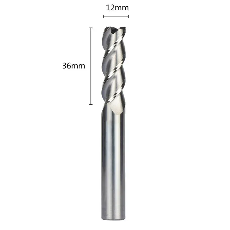 

D12-12-75-N Solid Tungsten Carbide 3 Flute Router Bit Cutter Replacement Part