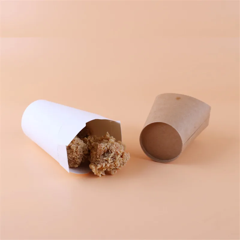 50 шт. одноразовые упаковочные стаканчики из крафт-бумаги креативные закуски фри