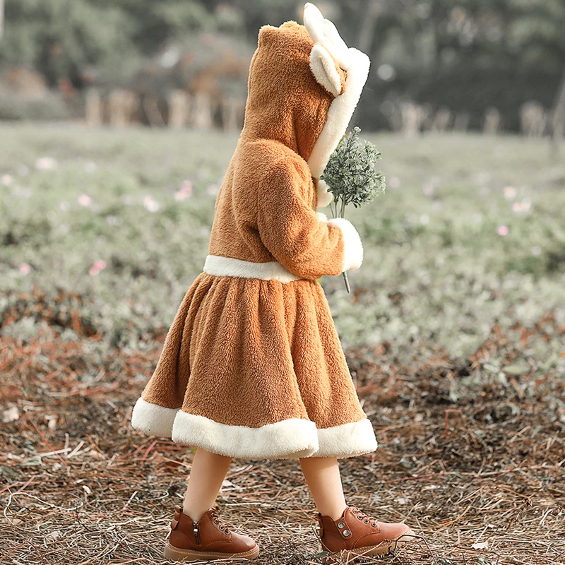 

Deluxe Reindeer Elk Cosplay Costume For Adult Kids Animals Costume Dress Up Christmas Costume For Women Girls