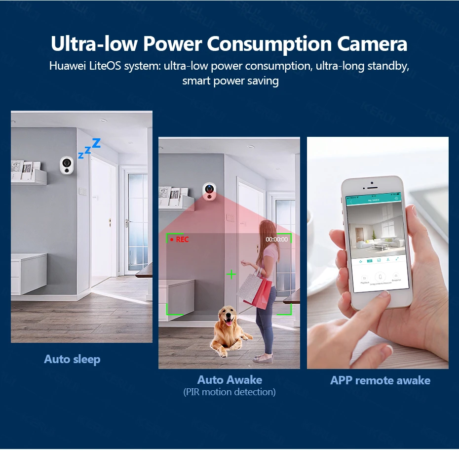 KERUI 2MP IP Камера Батарея для наблюдения безопасности монитор Wi Fi Беспроводной CCTV