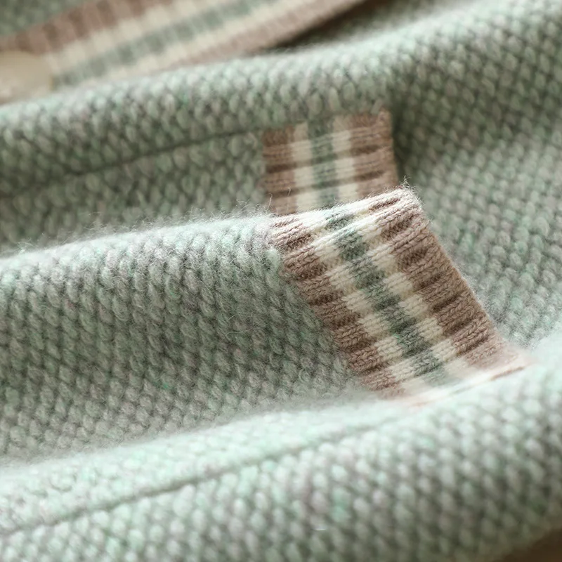 

Female Knitted Sweaters Cashmere Oversized Streetwear Single Breasted Fall Clothes for Women Cute Cardigan