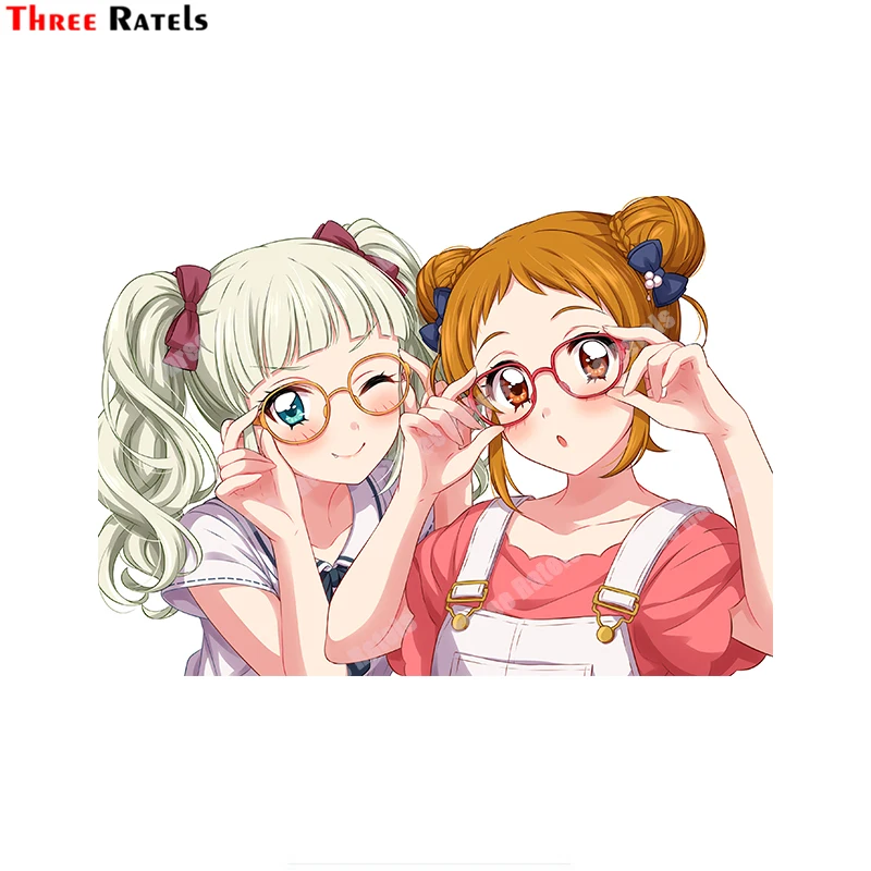 Автомобильная наклейка Three Ratels B229 Toudou Yurika и Arisugawa Otome Aikatsu, подходит для двери, зеркала заднего вида, декоративные автомобильные наклейки
