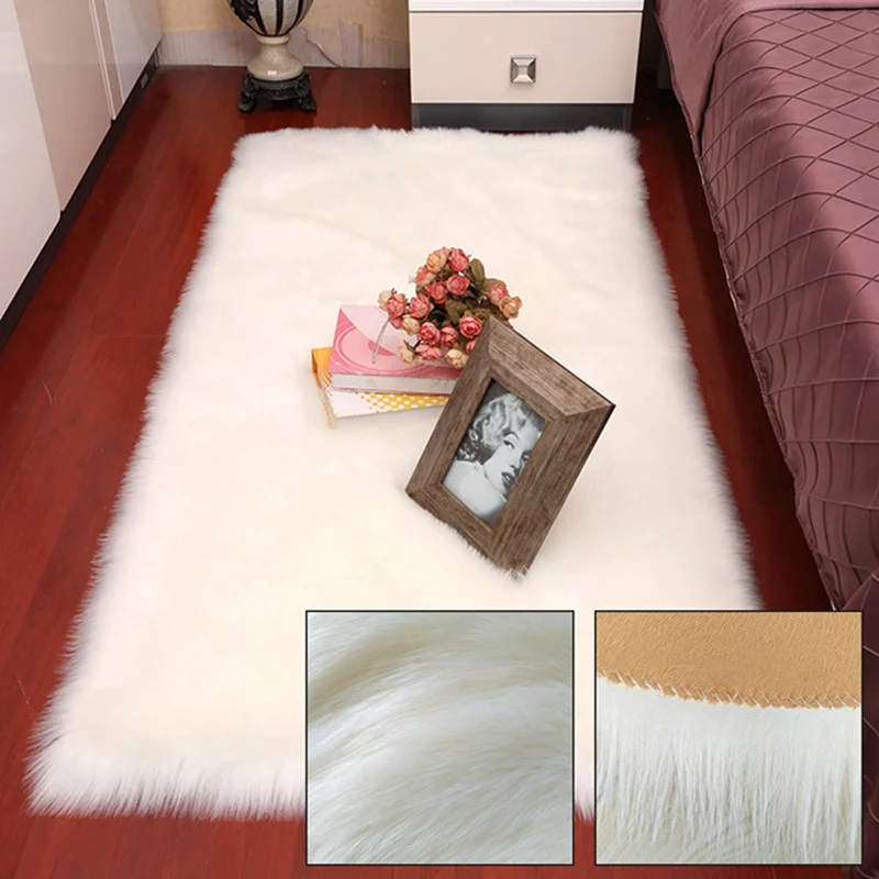 

Silky Fluffy Carpet Modern Home Decor Long Plush Shaggy Rug Children's Play Mats Sofa Living Bedroom Bedside Mat Balcony Carpets
