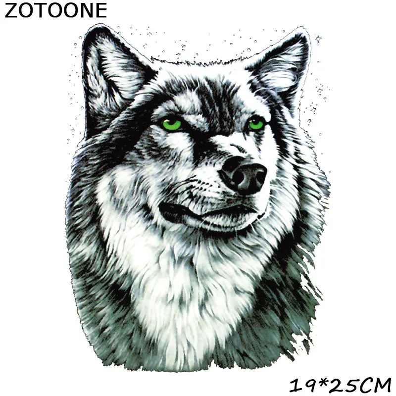 Нашивка ZOTOONE с головой волка аппликация для глажки Мультяшные животные наклейки