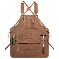 apron canvas fashion barber baking cafe gardening carpentry restaurant overalls apron for men antifouling convenient tool jacket