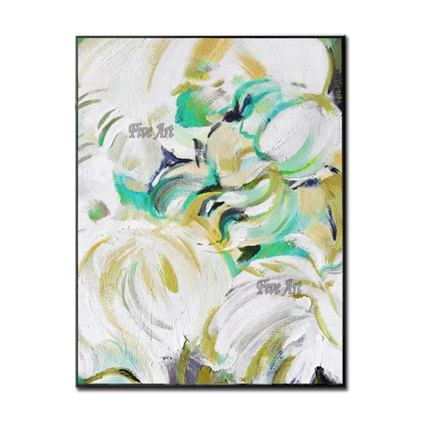 

Colorful Abstract Flower Picture Art 100% Hand-painted Latest Canvas Oil Painting Living Room Decor 1 Panel Showpiece Wall Art