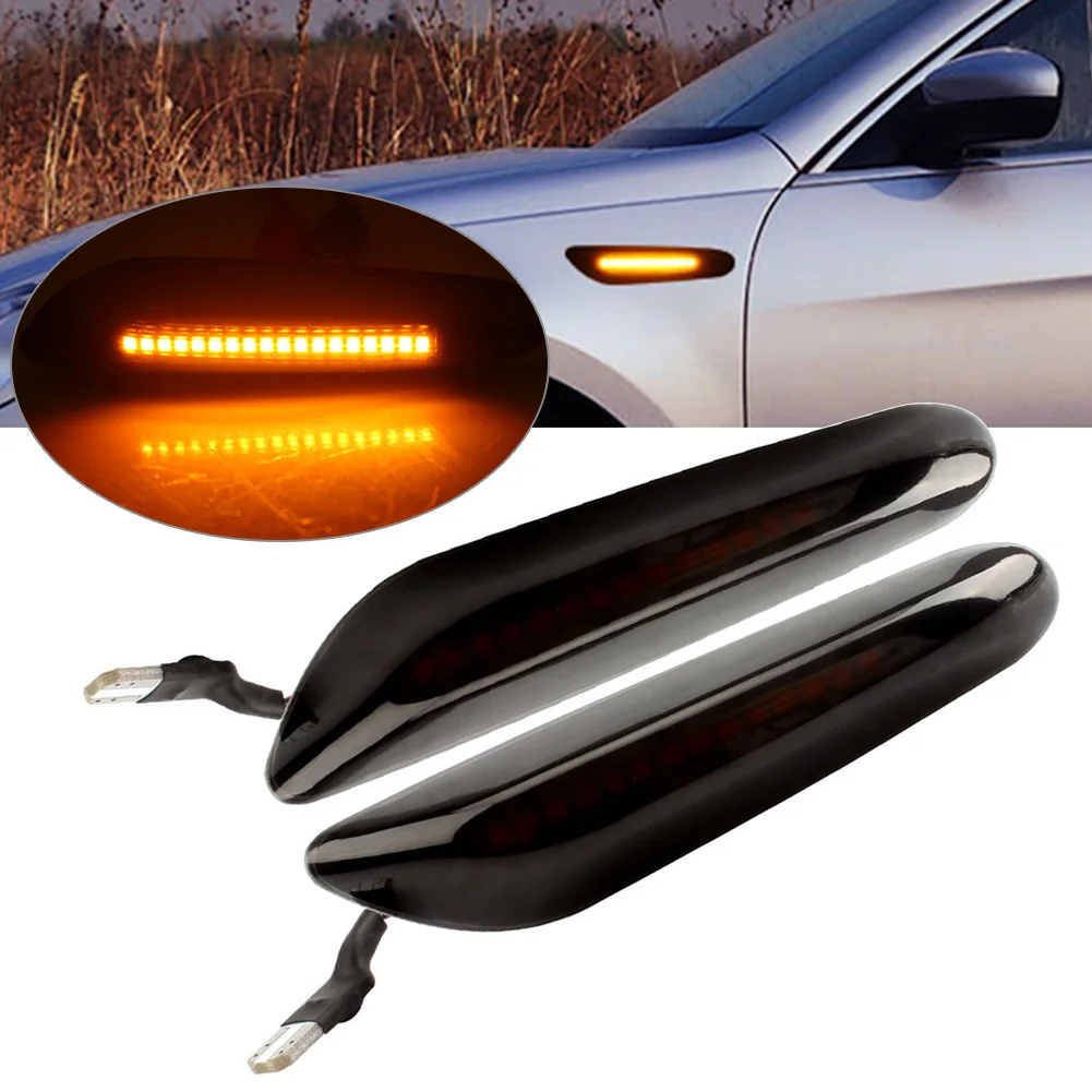 For BMW E90 Sedan E88 E93 Cabriolet E92 E82 Coupe E46 E61 Wagon Series Dynamic Sequential LED Side Marker Turn Signal Light Lamp