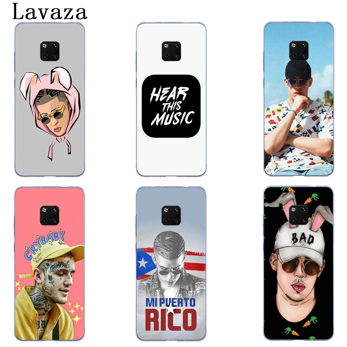 Чехол для телефона Lavaza Bad Bunny Maluma Lil с открытым носком Huawei Mate 30 20 Pro 10 Lite Y6 Prime Nova 5I 4 3i 3
