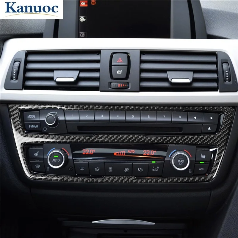 

Car Center Console CD Frame Panel Trim Decal Carbon Fiber Sticker For BMW F30 2013-2019 Styling Accessories