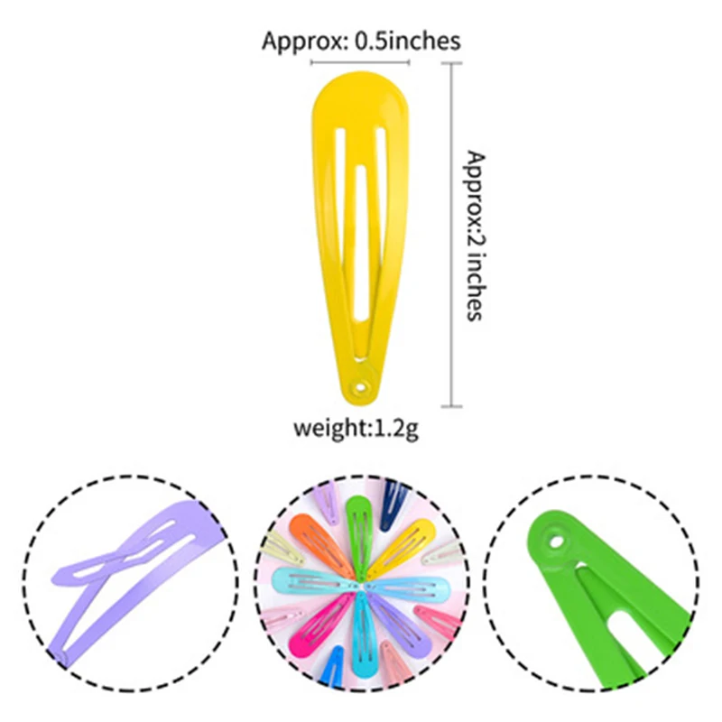 Заколки для волос женщин 40 шт. металлические зажимы милые красочные женские