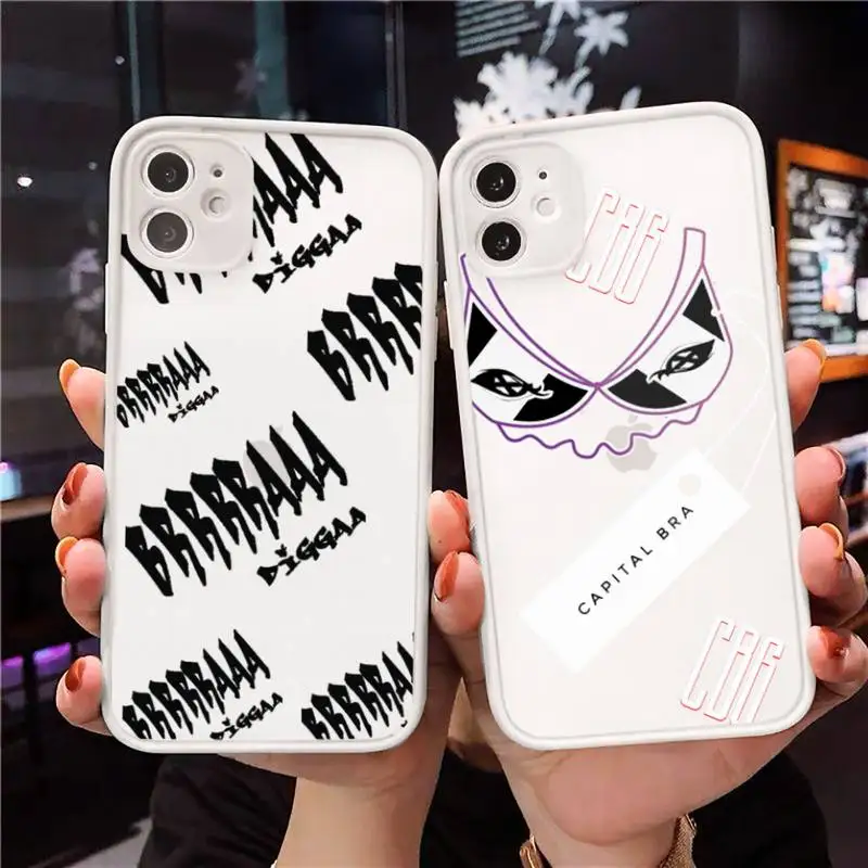 

Capital Bra German rapper Phone Case Matte Transparent for iPhone 7 8 11 12 s mini pro X XS XR MAX Plus Clear mobile bag