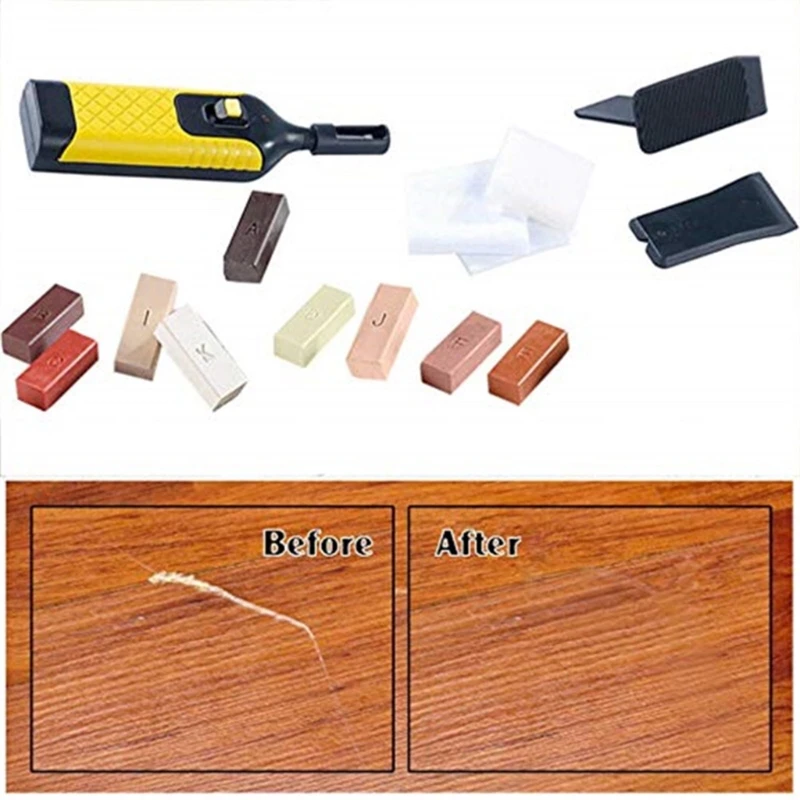 

Floor Repair Kit Furniture Repairing Tool Wooden Table Cabinet Veneer Door and Nightstand Matches Any Color Wood Cherry