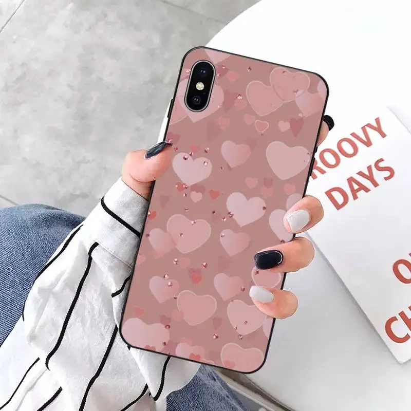 

Gold Rose Love heart Phone Case for iPhone 11 12 pro XS MAX 8 7 6 6S Plus X 5S SE 2020 XR mini