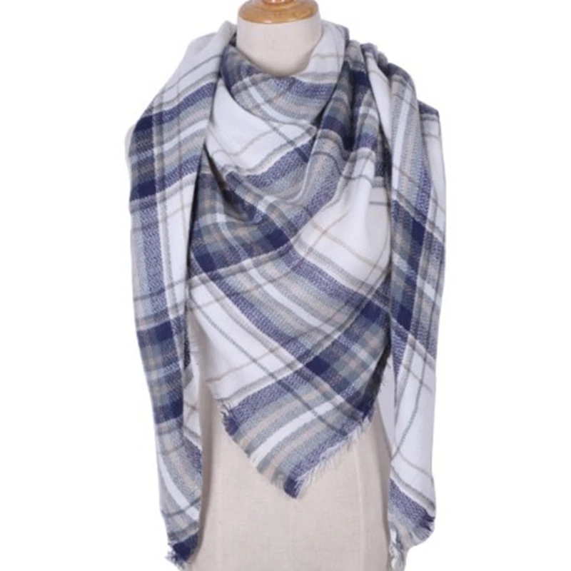 2019 зимний женский шарф клетчатый теплый кашемировый шали Женский дизайнерский