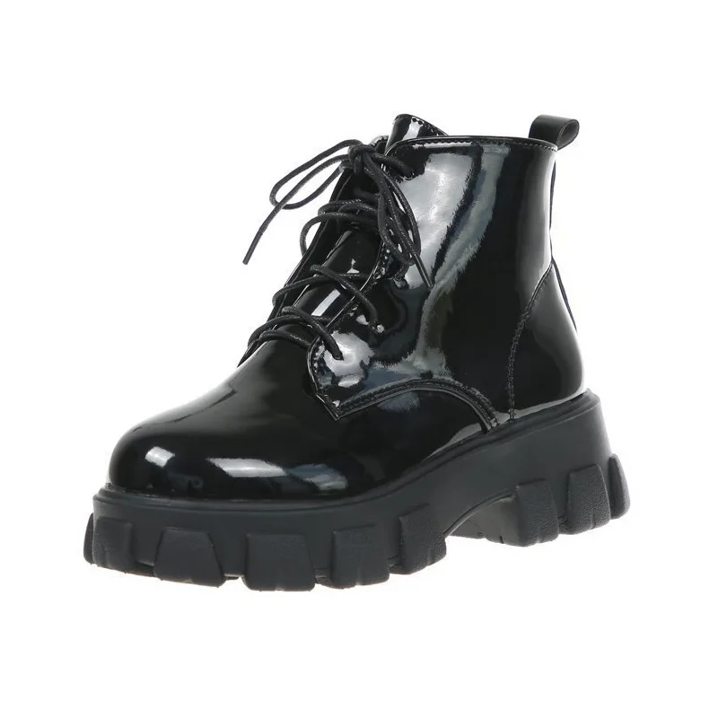 

Women's Boots Increase height Korea fashion Skid resistant wear resistant sole thick soles breathable comfort PU leather shoes