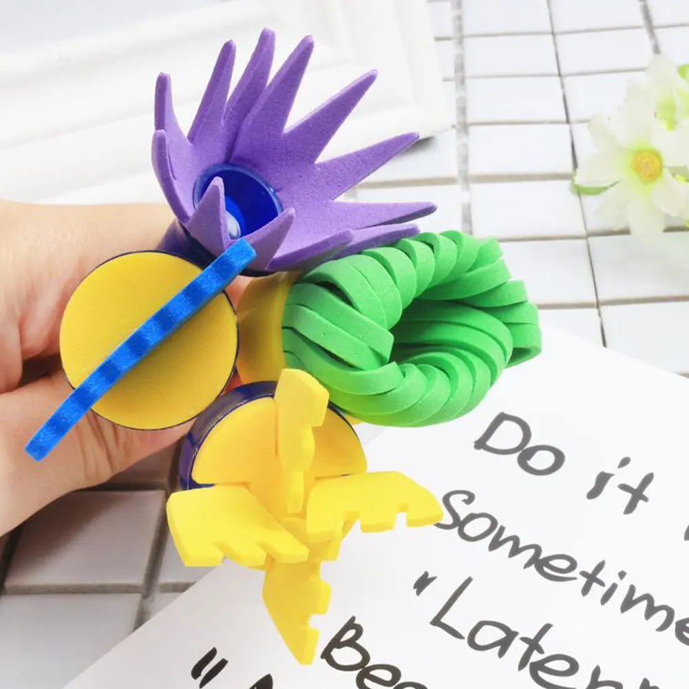 

DIY Sponge Painting Stippler Set Drawing Tools For Children Early Painting Arts Crafts Kindergarten Early Educational Toys