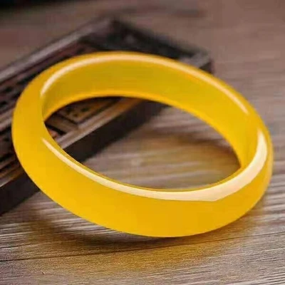 

Zheru ювелирные изделия натуральный агат халцедон желтый 54-64 мм элегантный браслет Принцесса Ювелирные изделия лучший подарок